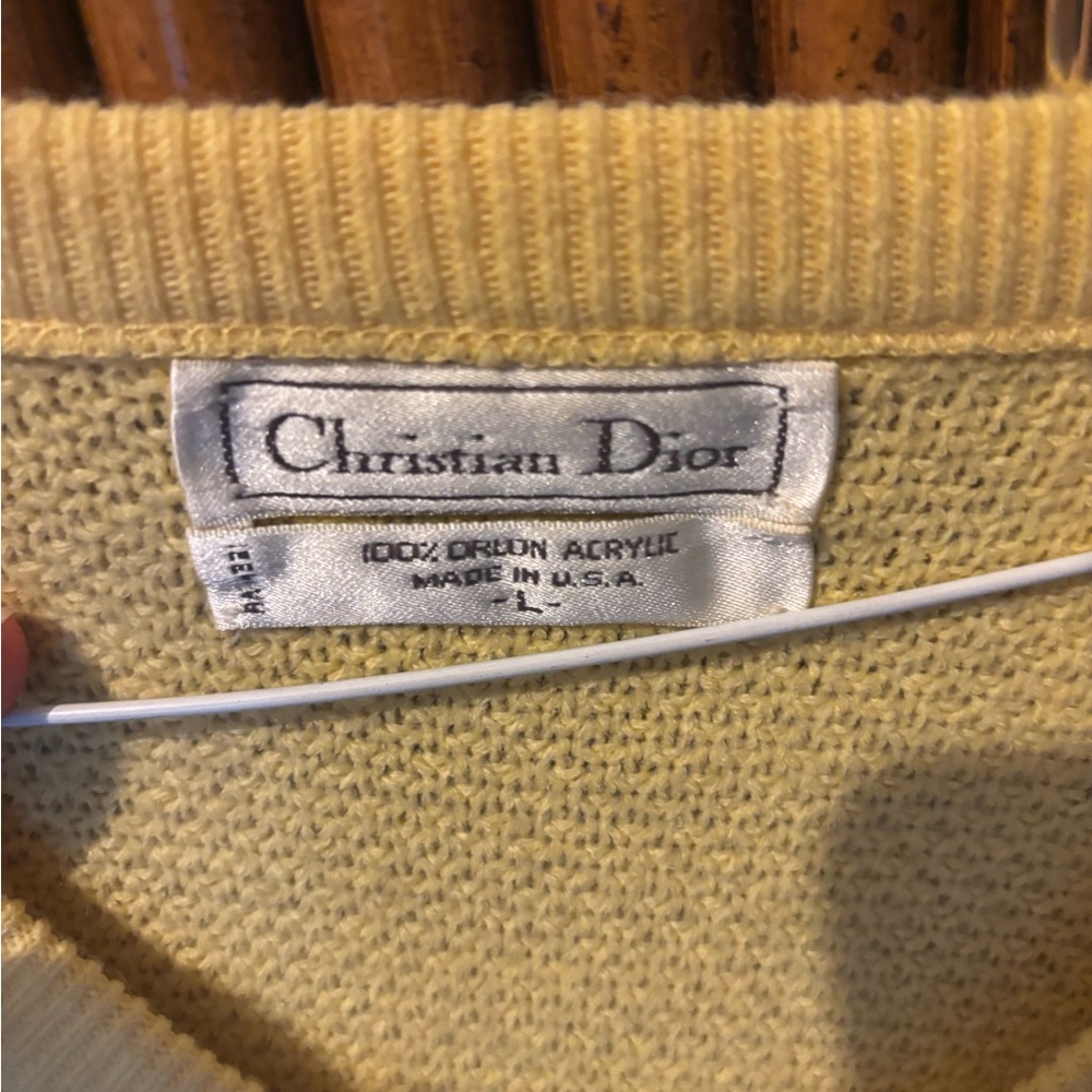 Christian Dior Yellow Sweater